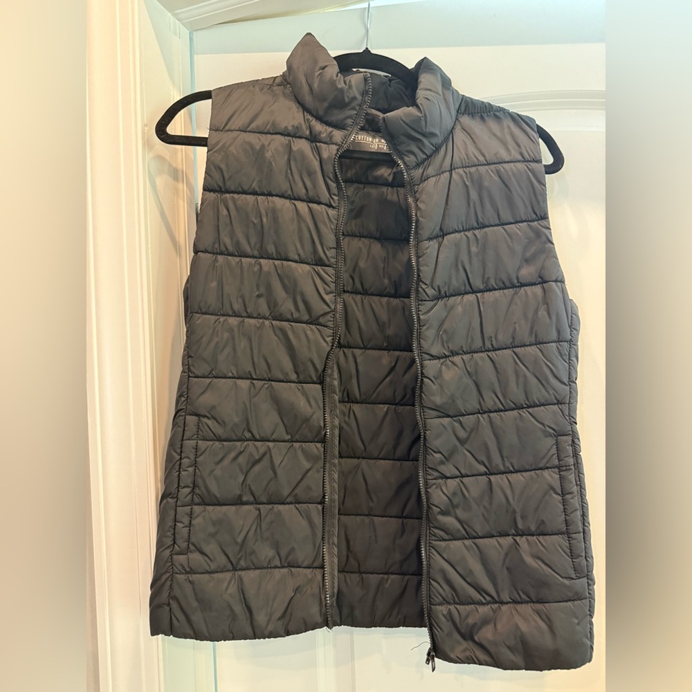 Cotton On Black Quilted Puffer Vest